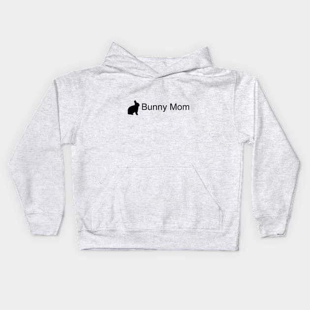 Bunny Mom Rabbit Silhouette Kids Hoodie by Beautiful Cuteness